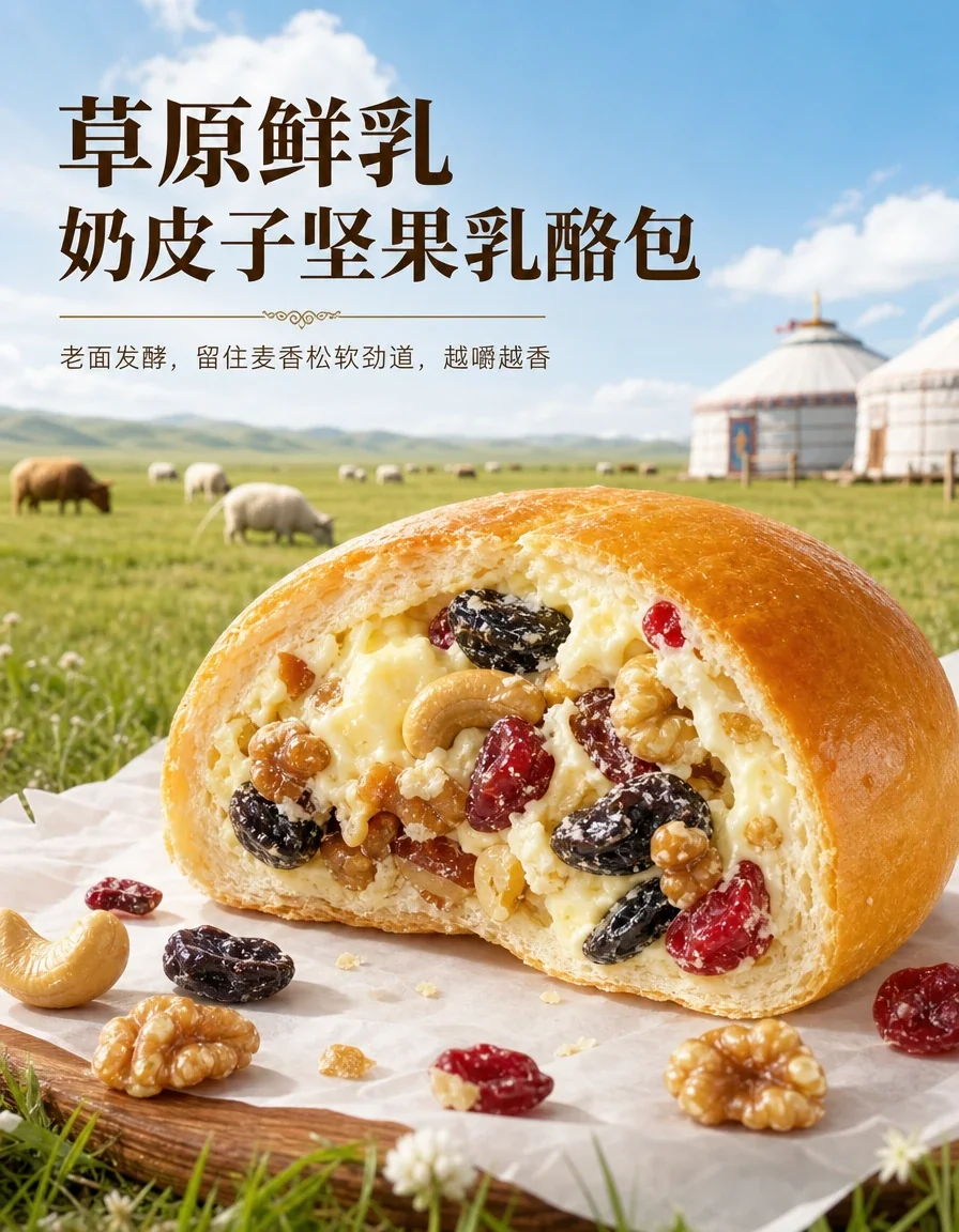 坚果奶酪包